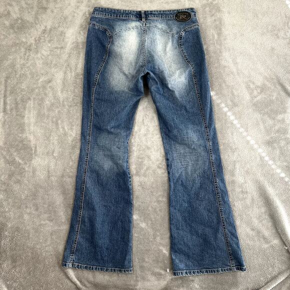Vintage Parasuco Jeans Bootcut Low Rise Women's 32 Western Grunge Y2K - Picture 1 of 9